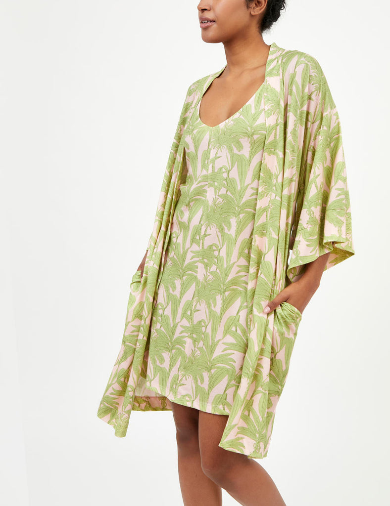 camisola bata palm trees verano algodón