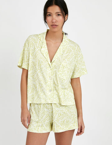 pijama boyfriend aria mujer Citron Leaves verde