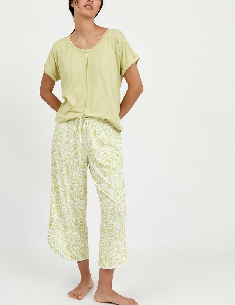 top pijama para mujer algodón lime green