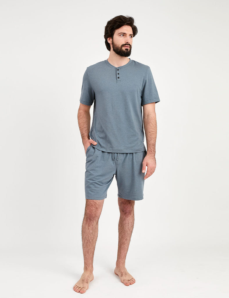 pj henley corto blue mirage short