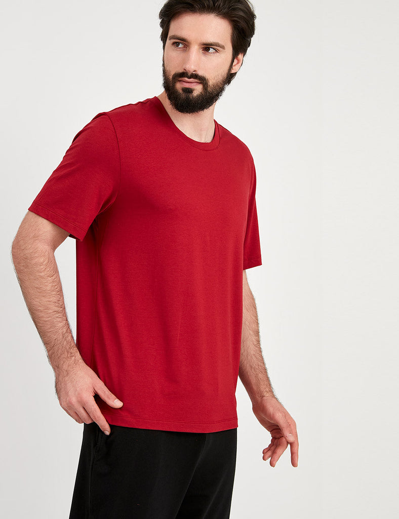 polo para hombre rojo algodón