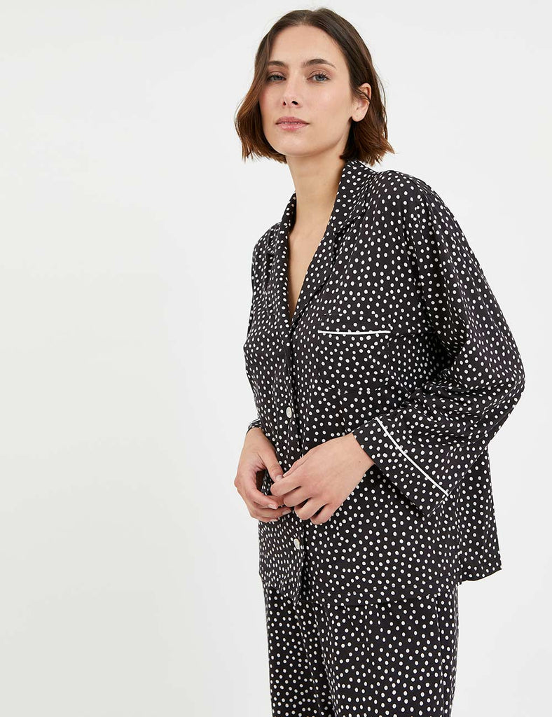 Pijama mujer Boyfriend Agnes Black Dots