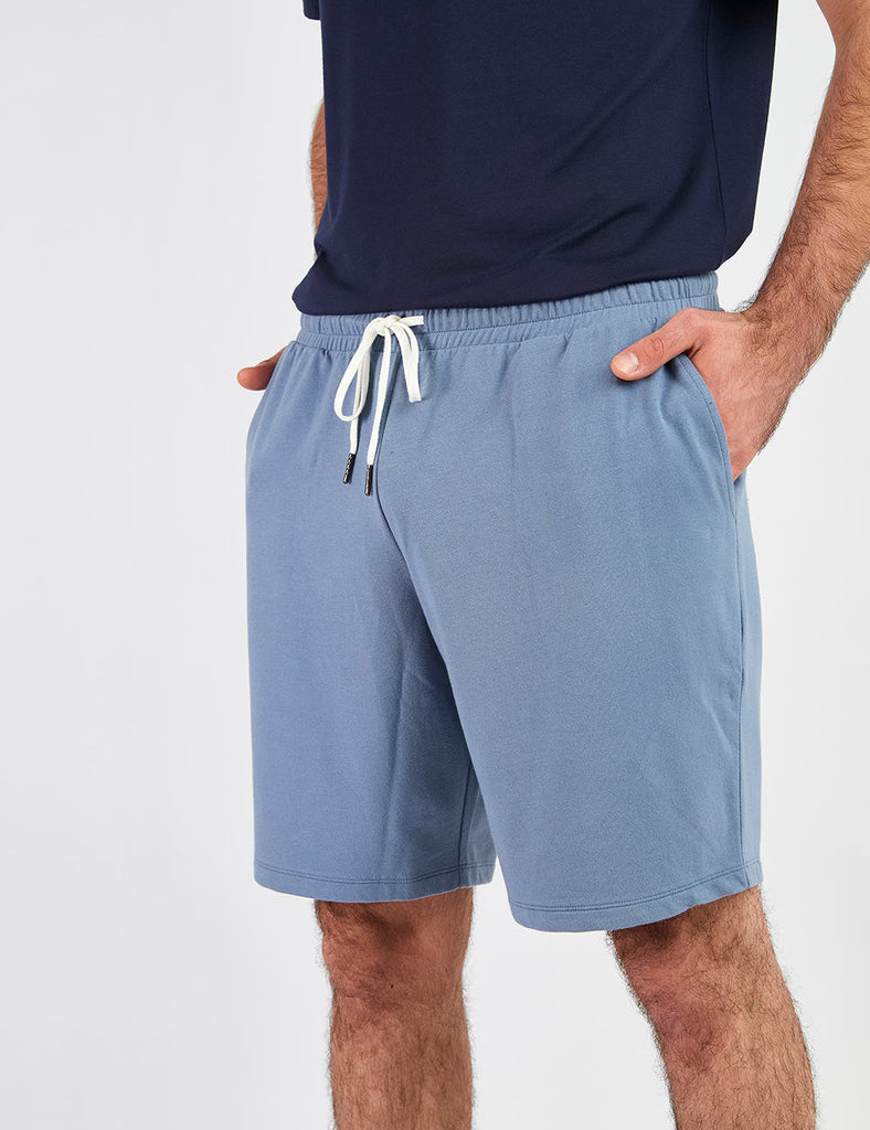 short verano para hombre azul