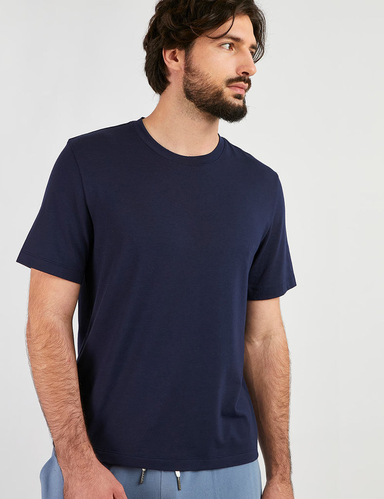 polo azul marino para hombre