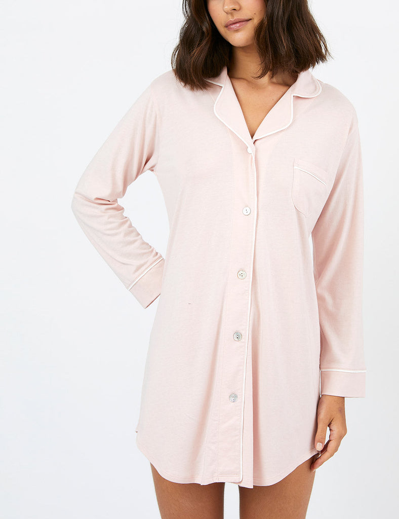 vestido para dormir rosado algodón pima