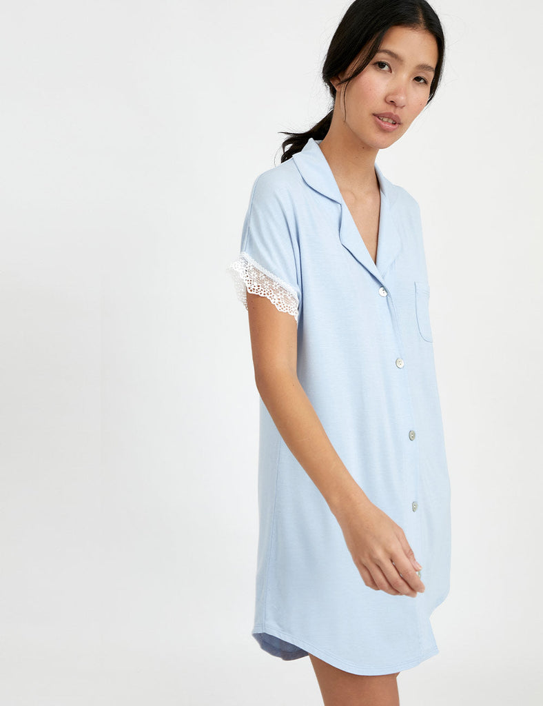 vestido para dormir atlantis celeste 