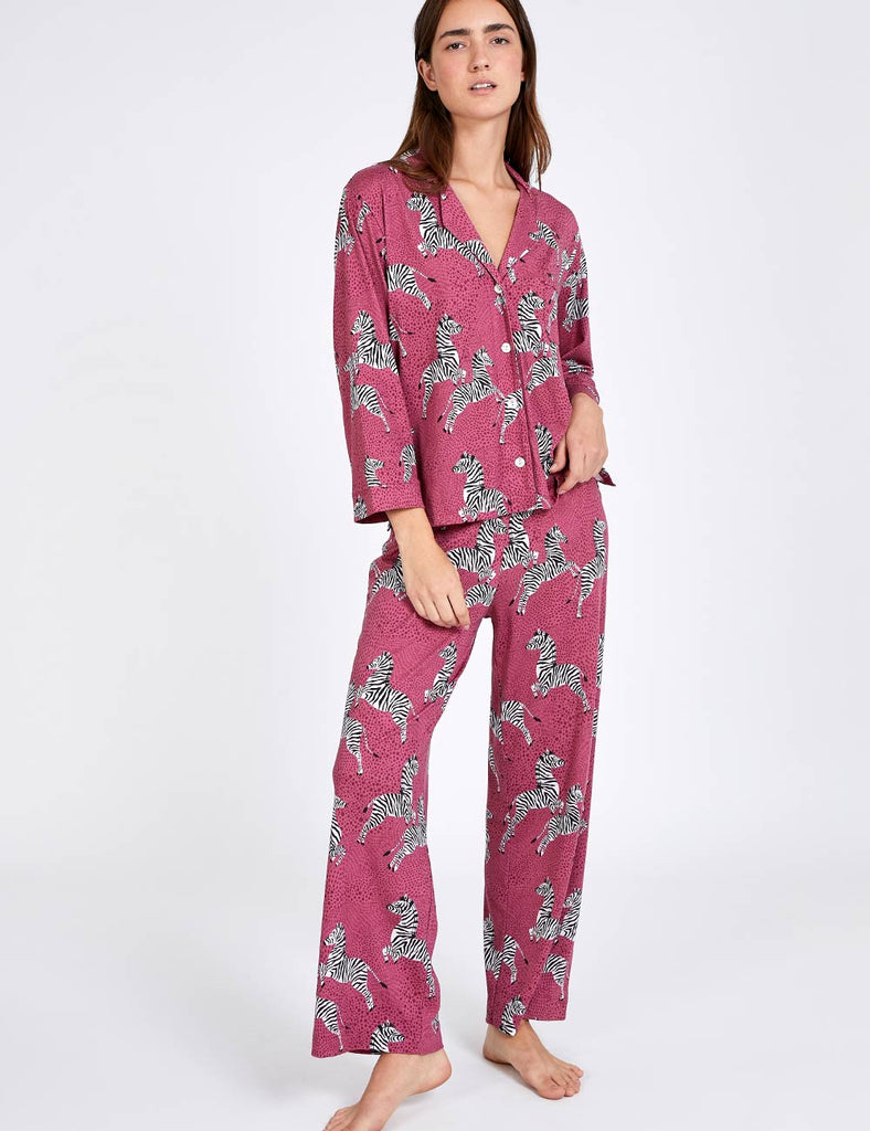 pijama para mujer zebra invierno algodón