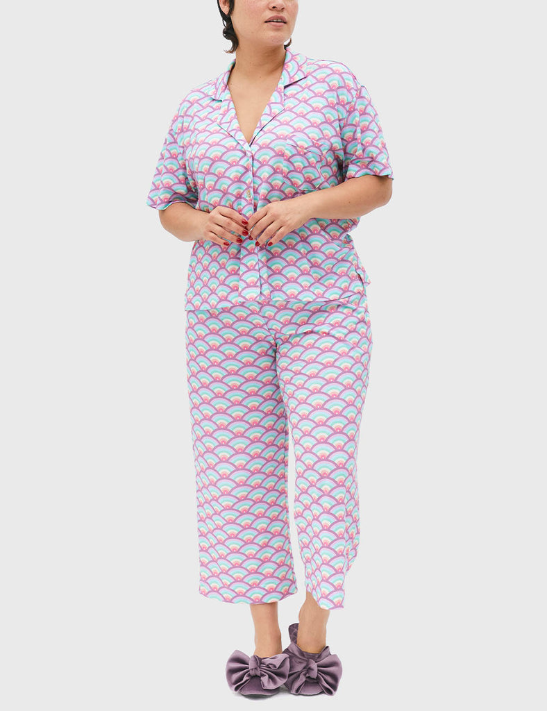 Blooming Jelly Womens Cute Pajama Sets Long Sleeve Heart Printed Lounge Set  Pockets Two Piece Outfits