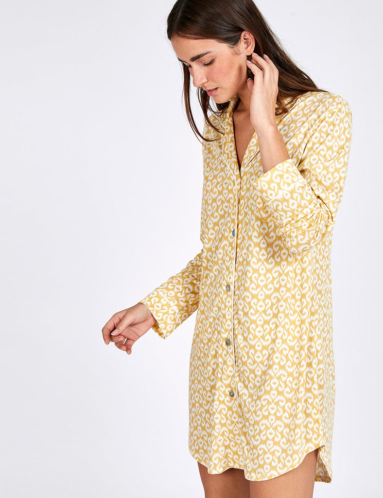 Pijama Vestido Camisola Boyfriend ML Golden Ikat