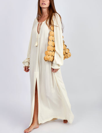 vestido tunica mujer verano blanco